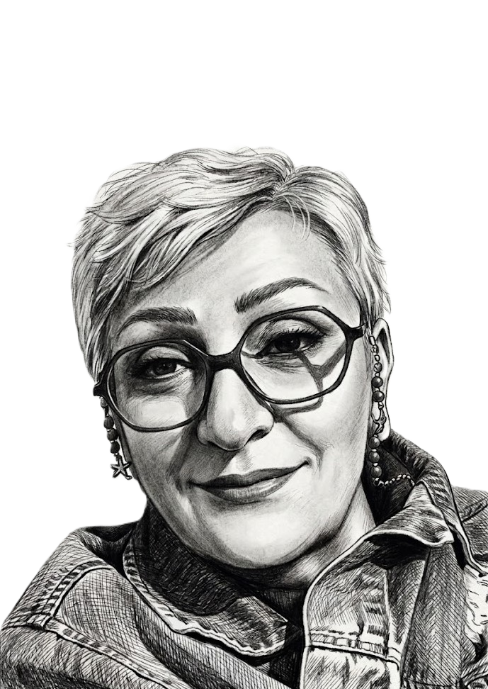 پرتره هنرمند فرشته چراغی